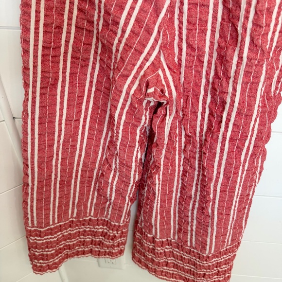 Anthropologie ETT:TWA Robin Striped Cropped Jumpsuit In Red 23674 - Picture 6 of 13